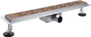 FortiFura Galeria douchegoot - 110cm - met vloerflens - met rooster - PVD - geborsteld koper
