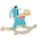 AIYAPLAY Cheval à bascule pour enfants, âne jouet à bascule bébé en bois avec guidon et base stable, intérieur et extérieur, cadeau pour garçons et filles 2 à 5 ans, vert foncé