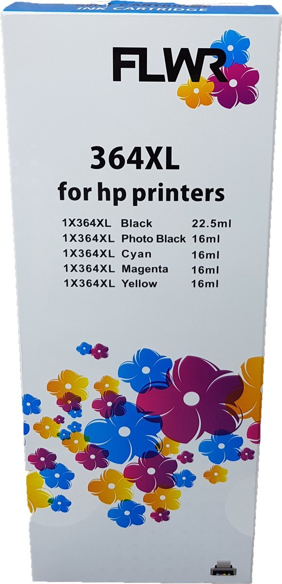 FLWR - Inktcartridge / 364XL / Zwart en Kleur geschikt voor HP