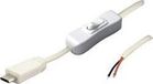 BKL Electronic MUSB 10080117 - Micro-USB-kabel stekker met schakelaar, wit