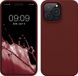 kwmobile telefoonhoesje geschikt voor Apple iPhone 14 Pro Max - Hoesje met siliconen coating - Smartphone case in wijnrood