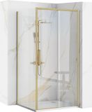 REA Rapid Slide Hoekdouchecabine Geborsteld Goud 110x100 Rechthoek 110x100x195cm