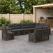 Maison Exclusive - Ensemble de canapés de jardin, 10 pièces, gris, en résine tressée