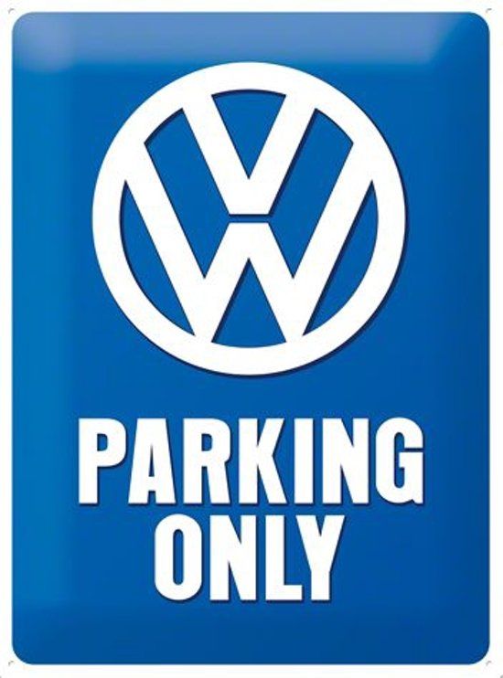 Nostalgic Art Merchandising VW Parking Only Metalen Wandbord 20x30 cm