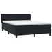 vidaXL Boxspring met matras fluweel zwart 160x210 cm
