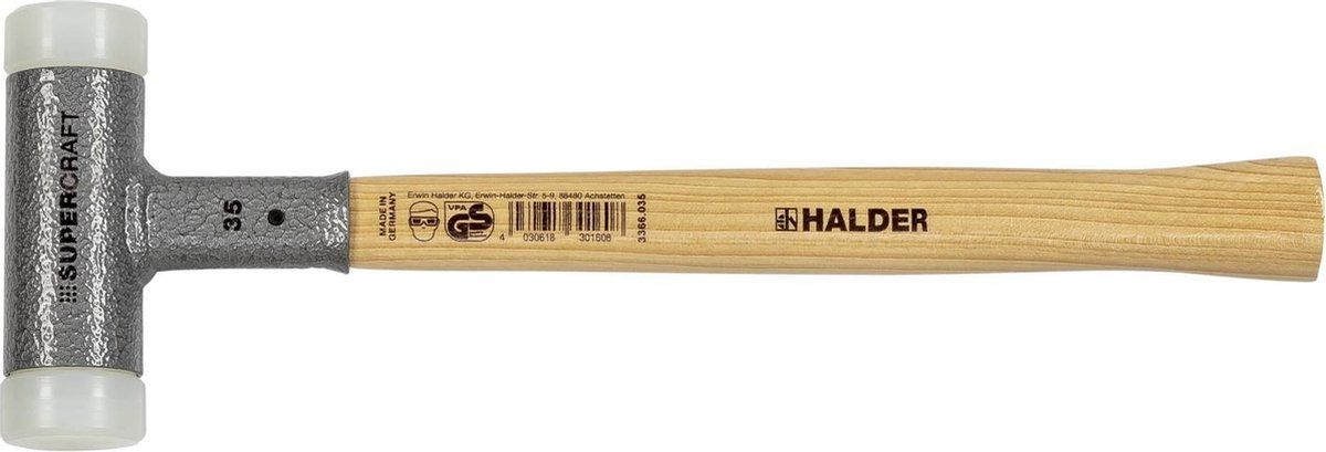 HALDER SUPERCRAFT mallets H 35 w. vibr.reducing handle - 4030618301608