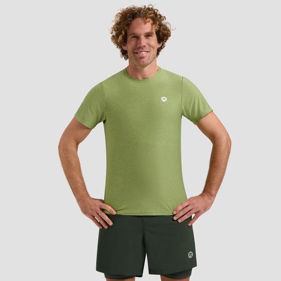 Rogelli Essential Hardloopshirt Heren - Korte Mouwen - Sage - XXL