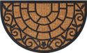 vidaXL Deurmat halfrond 45x75 cm rubber en kokosvezel