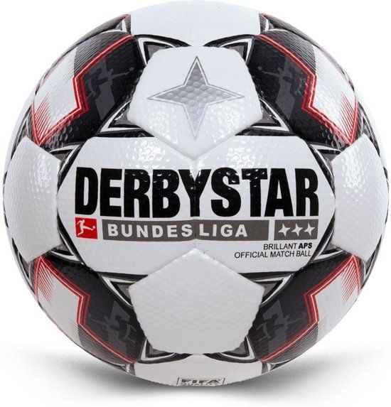 Derbystar Voetbal Volwassenen - wit/zwart/rood
