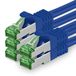 1aTTack.de CAT7 LAN-netwerkkabel 5x 5m 10Gbps Ethernet SFTP - blauw