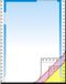 Sigel Kettingpapier Briefpapier, Kleurverloop Blauw, 240 mm x 12' (30,48 cm), 2-voud
