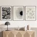 Lot de 3 affiches / posters triptyque - Fleurs - 3 affiches - 21x29,7 cm (cadres non fournis) - Bordure noire et blanche