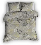 Satin d'Or dekbedovertrek Rocket Beige Lime - 240x200/220