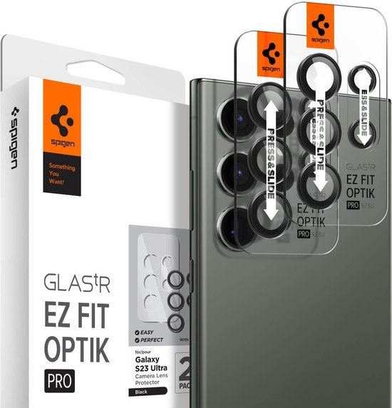Spigen Optik | Camera Lens Protector Geschikt voor Samsung Galaxy S23 Ultra| 2-Pack