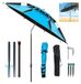 Merkloos Opvouwbare strandparasol met draaimechanisme