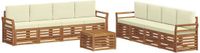 vidaXL - Acacia Hout Loungeset - 8 Zitplaatsen - Naturel en Crème
