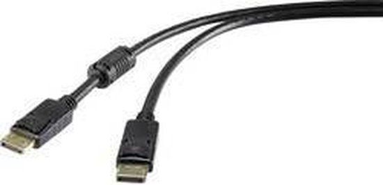 Renkforce DisplayPort Aansluitkabel DisplayPort-stekker, DisplayPort-stekker 0.50 m Zwart UHD 4K @ 60 Hz Vergulde steek