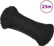vidaXL Touw 3 mm 25 m polypropyleen zwart