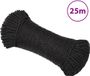 vidaXL Touw 3 mm 25 m polypropyleen zwart