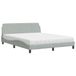 Dover Bed met matelas velours gris clair 160x200 cm
