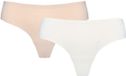 Esotiq Pinni - Braziliaanse slips - Naadloos - 2-pack - Beige en crème - XL