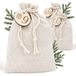 Adventskalender met 24 Jute Tassen en Houten Hangers