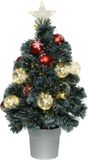 Everlands Kaemingk B.V. Fiber optic kerstboom/kunst kerstboom met verlichting en kerstballen 60 cm