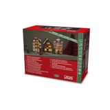 Konstsmide LED glasvezel behuizing, set van 3, combineerbaar, met 6-uurs timer, 16 amberkleurige diodes, werkt op batterijen en USB, binnen, zwarte kabel, 6 x AAA 1,5 V (excl.) - 4309-000