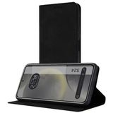 Beschermhoesje Samsung Galaxy S24 5G Zwart Kunstleer Portemonnee Hoesje met Kaarthouder