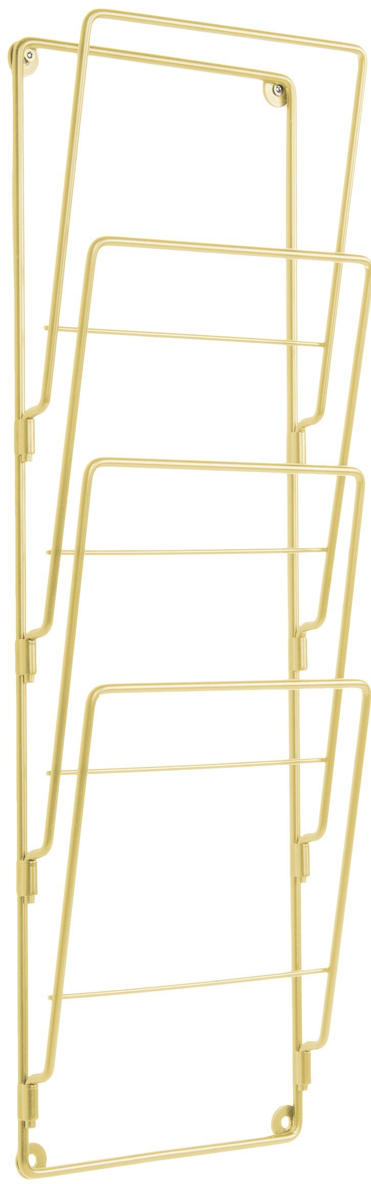 pt, Magazine Rack - Gold - Steel - 4x19