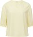 s.Oliver Seersucker blouse met plooien geel