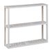 Relaxdays wandrek hout, 3 etages, HxBxD: 54 x 60 x 15 cm, smal badkamerrek, keukenrek, staand & hangend, muurrek, wit