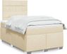 Prolenta Maison Exclusive - Boxspringbed met matras, crème kleur, 120x190 cm, gestoffeerd