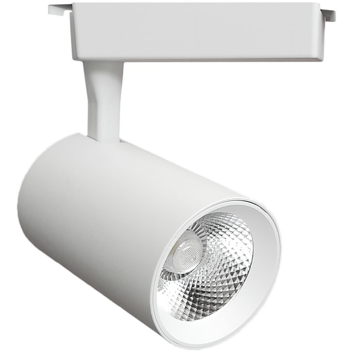 BES LED LED Railverlichting - Track Spot - Facto Pirma - 30W High Lumen - 1 Fase - Natuurlijk Wit 4000K - Mat Wit - Aluminium