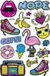 Folia Puffy Sticker IV met trendy motieven, 15 stuks