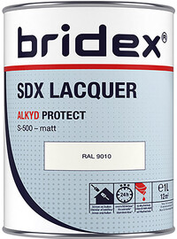 Bridex SDX Lacquer lak alkyd 1L RAL9010 mat