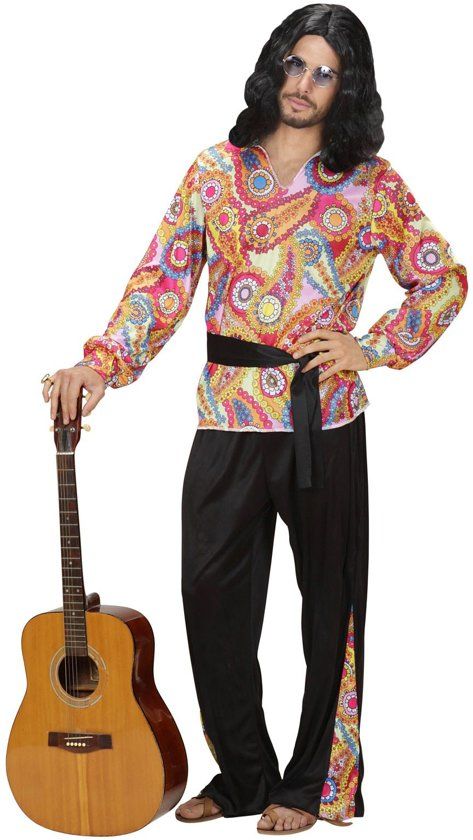 Widmann Hippie Dude Kostuum Man Small Carnaval kostuum Verkleedkleding