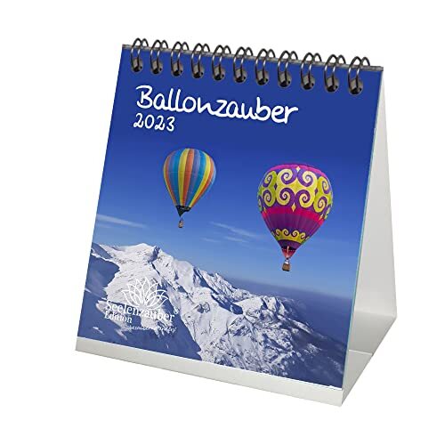 Seelenzauber Ballonmagie tafelkalender voor 2023 formaat 10 cm x 10 cm heteluchtballon -