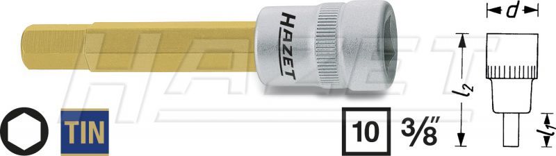 HAZET 8801-10 - Moerdraaier stukken - 81 g