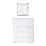 MÖVE Noblesse Beddengoedset, 135 x 200 cm + 80 x 80 cm, van 100% katoen, wit/lichtblauw
