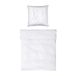 MÖVE Noblesse Beddengoedset, 135 x 200 cm + 80 x 80 cm, van 100% katoen, wit/lichtblauw