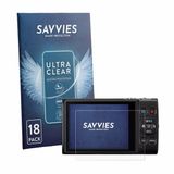 Savvies Screenprotector voor Canon IXUS 285 HS A - Folie Beschermfolie transparant 18 Stuks