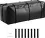 Latios Trekhaak/Laadbak Bagagetas - Cargo Bag Voor Trekhaakdrager - Waterdicht 840D PVC - 340 L Inhoud - Versterkte Riemen - Voor Auto, SUV, Bestelwagen - Zwart
