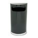 Rubbermaid Commercial Products Rubbermaid Commercial 9 gal roestvrijstalen halfronde afvalbak uit de Europese en metalen serie - zwart/chroom