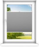 time4blinds - Plisségordijn zonder boren op maat gemaakt - Vouwgordijn - Plisségordijn privacy en zonwering - Eenvoudige installatie - Kant-en-klaar plisségordijn - 30x220 cm - Staal