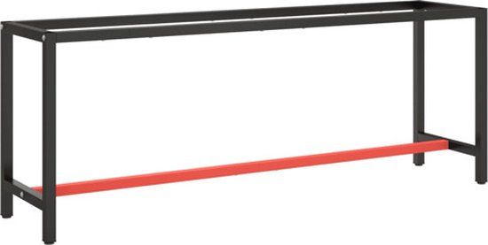 vidaXL Werkbankframe 210x50x79 cm Metaal Matzwart en Matrood
