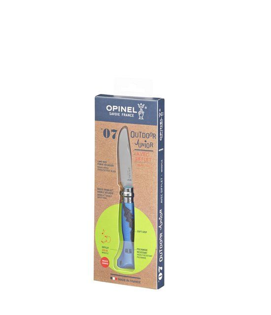 Opinel No.07 Outdoor Junior Zakmes - RVS - Blauw
