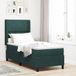 Maison Exclusive Lit à lattes avec sommier intégré, éclairage LED, couleur vert foncé, dimensions 80 x 200 cm, revêtement en velours