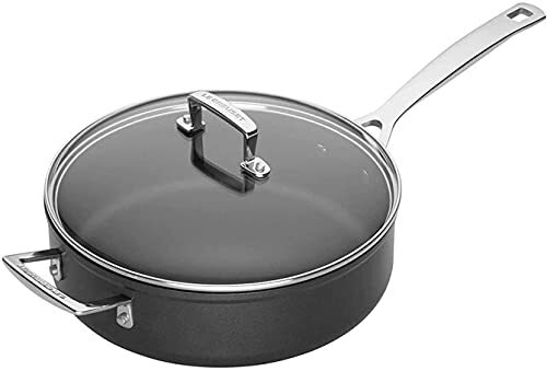 Le Creuset 51110260010302 TNS 26 x 7,8 cm sauteerpan met glazen deksel, aluminium