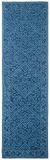 Safavieh Hedendaags vloerkleed voor woonkamer, eetkamer, slaapkamer, Dip Dye collectie, laagpolig, marineblauw, 68 x 213 cm